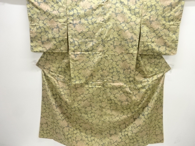 JAPANESE KIMONO / NISHIJIN OMESHI / WOVEN PLANT 